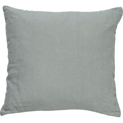 Coussin décoratif Dutch Decor LINN 45x45cm 100% lin Couleur unie Jadéite Vert clair Coussin intérieur inclus