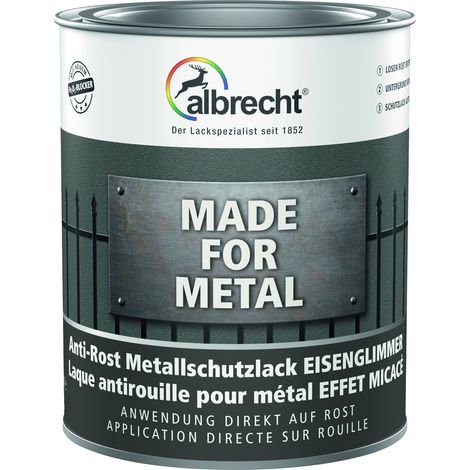 Albrecht Anti-Rost Metallschutzlack Eisenglimmer dunkelgrau 750 ml Lack