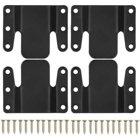 Lot de 4 connecteurs pour canapé d'angle, système d'emboîtement universel, clips faciles à installer, connecteurs robustes avec vis. (1/5)