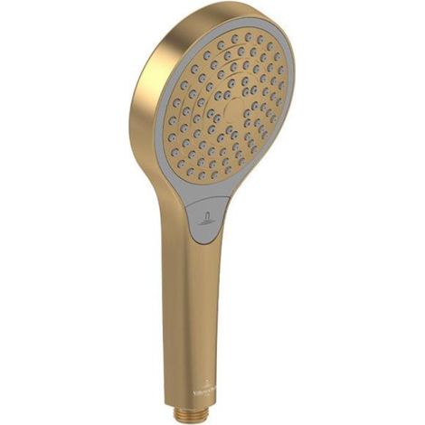 VILLEROY & BOCH Verve Showers Rociador de ducha de 3 chorros en oro cepillado (1/4)
