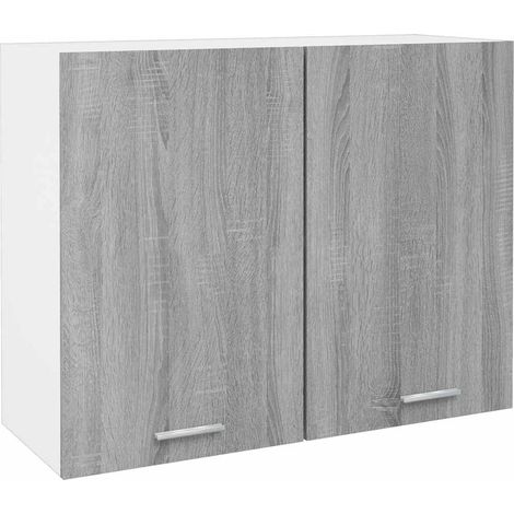 Armario colgante "Lyon" gris Sonoma 80x31x60 cm madera de ingeniería vidaXL