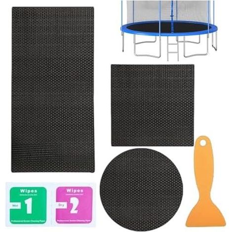 Selbstklebendes Trampolin-Reparaturset für Risse, 3 selbstklebende Formen (quadratisch, rechteckig, rund) - Reparaturset für Trampolinleinwand für Risse und (1/5)