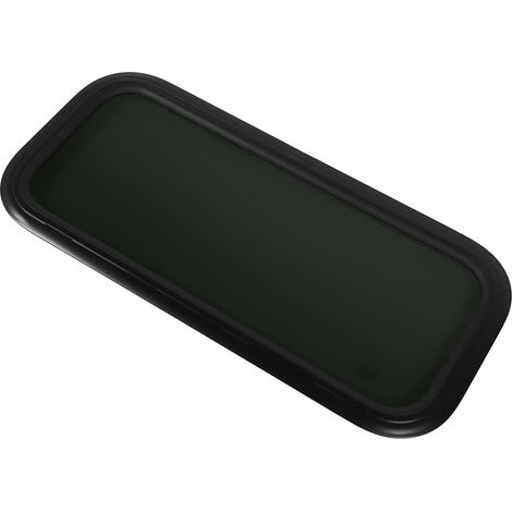Fenêtre fixe pour camping-car 900 x 400 mm, alliage d'aluminium, verre trempé noir, protection UV, pour remorque, caravane, camping-car, épaisseur de paroi 33-38 mm / 1,3-1,5 po (1/5)