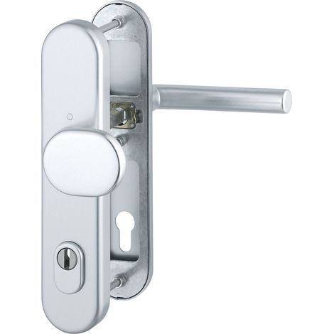 Sicherheits-Wechselgarnitur AMSTERDAM, PZ88, für Türstärke 62-72 mm, Kernziehschutz, RC2, silber eloxiert ÖNORM