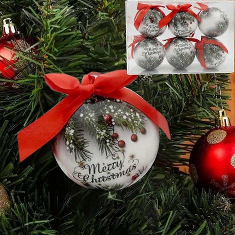 Décorations de Noël : Boules de Noël imprimées en couleur haute définition, autocollants haut de gamme faits main, boules de Noël en cristal, décorations pour sapin de Noël (1/5)