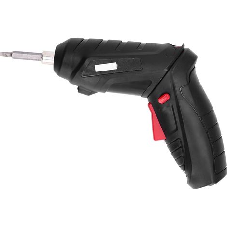 Tournevis Électrique Sans Fil Rechargeable 4,2V avec 2 Embouts, Kit de Perçage et Réparation, Noir (1/5)