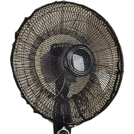 Lot de 2 Housses de Protection Rondes pour Ventilateur, Anti-Poussière et Imperméable, Tissu Lavable pour Ventilateur sur Pied, Sécurité et Protection, Noir, Diamètre 40 cm (1/5)