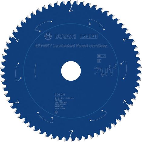 Bosch EXPERT Laminated Panel Circular Saw Blade 216 x2.1/1.4x30mm T66 2608902130 (1/4)