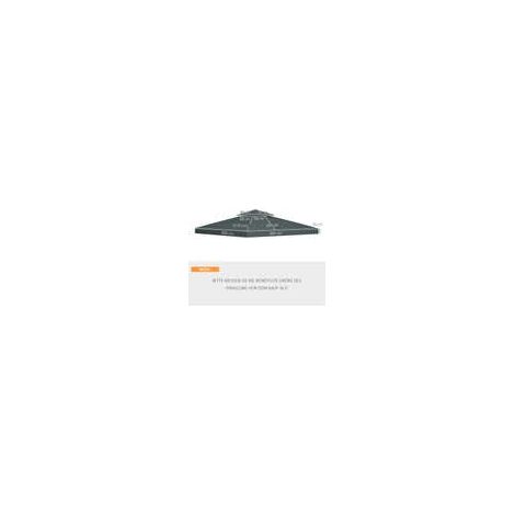 Toit de remplacement pour tonnelle métallique 3 x 3 m – Pour jardin, tente de réception ou abri, polyester gris anthracite – Résistance aux UV et aux intempéries (1/5)