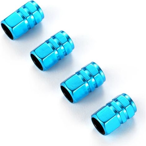 (Bleu) 4 bouchons de valve de pneu en métal cinq couleurs avec logo de voiture, compatibles avec les modèles 323 CX-5, 2, 4, 5, 6, 7, 8, CX5, CX3, CX30, 3 626 (2010-2020) et RX-8. Accessoires (1/5)