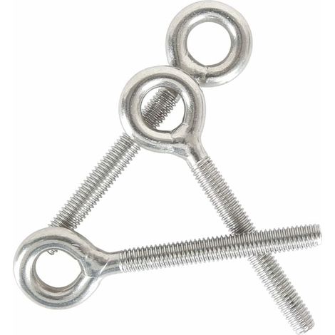 M12 304 Edelstahlringe geschweißt geschlossene Augenschraube Schraube Stange Ende korrosionsbeständig 3PCS (1/4)