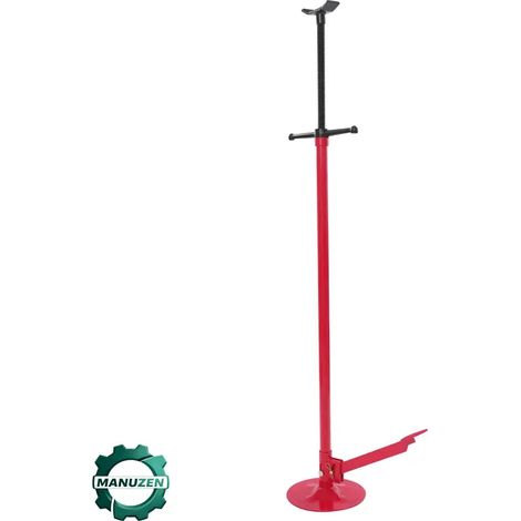 Manuzen - Chandelle haute sous pont – hauteur réglable 133,5–200 cm – Rouge (1/3)