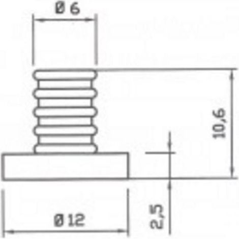 GOMMINO ANTIGRAFFIO PER GRIGLIA PER CUCINA A GAS 4 PEZZI UNIVERSALE COD P0014 (1/2)