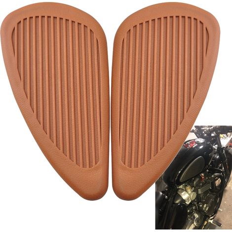 Autocollant décoratif pour réservoir de moto, modification rétro du réservoir, tapis antidérapant en caoutchouc, universel pour motos légères et 4x4. (1/5)