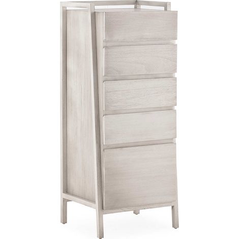 Chiffonnier élégant Gris Voilé en cèdre - Gris voilé nuancé subtil (1/5)