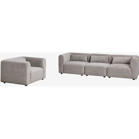 Set soggiorno con divano componibile in 3 pezzi e poltrona Fogler SKLUM            