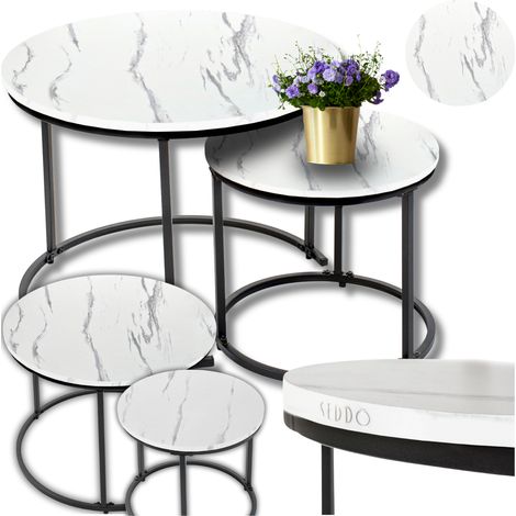 Runde Couchtische, Industrie-, Loft- und Glamour-Stil, Tischset, 60x60, 40x40