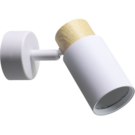 Applique murale blanc/bois orientable 1xGU10 15W Claro (1/2)