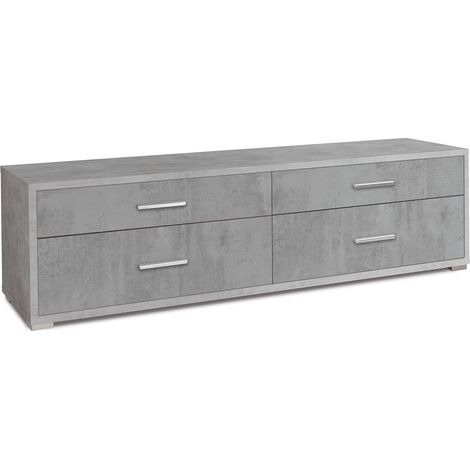 Mobile 4 Cassetti 179L x 47P x h50 – Finitura Cemento – Sarmog (1/4)