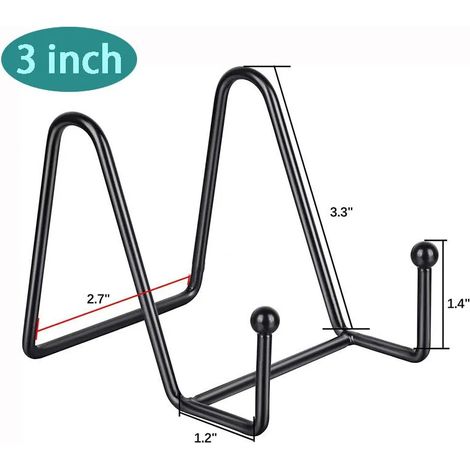 (Noir S-3 pouces) Présentoir à magazines en fer forgé, égouttoir à vaisselle, porte-assiettes, porte-bols, cadre photo, support pour livres photo, support sur pied, décoration intérieure, rangement, o (1/5)