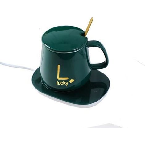 Tasse en céramique - ANTCOOL - Ensemble de 4 - Isolée - Compatible micro-ondes - Verte (1/4)
