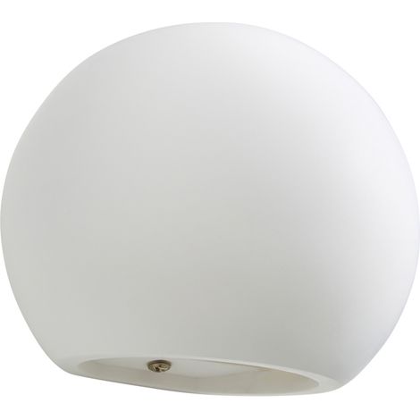 Litecraft Vane Wall Light Plaster Up & Down Round Indoor Fitting - White (1/5)