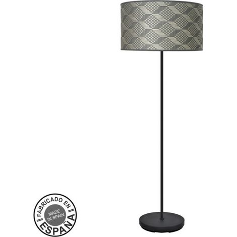 Boden De Wohnzimmer 1xE27 Schwarz Tetris Grau 163x40x40cm MODA