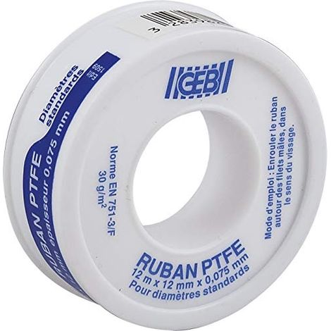 GEB RUBAN P, T, F, E STANDARD LONGUEUR 12 M - LARGEUR 12 MM - EPAISSEUR 75 µM B01CQ57K04