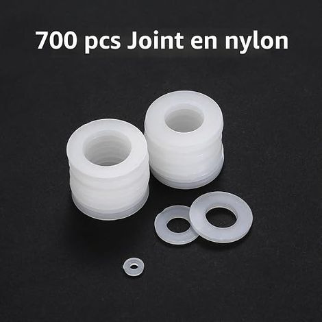 Rondelles Plates, Rondelles Nylon, Entretoises Rondes, Rondelle Frein Isolation Joints Spacer Assortiment de Fixations - M2/M2.5/M3/M4/M5/M6/M8/M10/M12 (1/3)