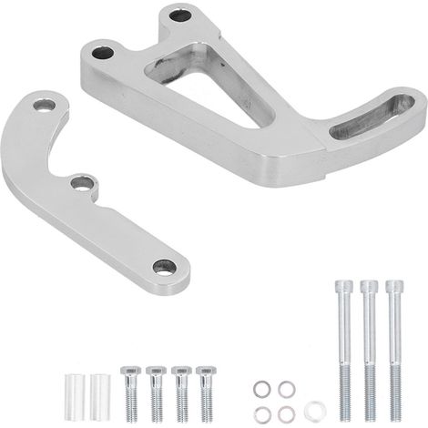 3-teiliges Set Kfz-Servolenkungs-Montagehalterungen, verchromt, poliert, Ersatz für CHEVY LWP SMALL BLOCK 262-400 (1/5)