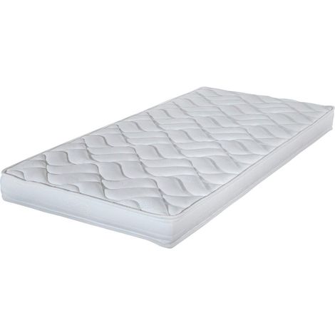 Matelas mousse 90x190x13 cm soutien ferme blanc - MELIZA (1/5)