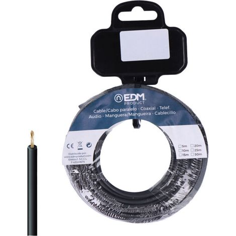 Enrouleur de câble flexible, 25mm, noir, 25m, sans halogène 28471