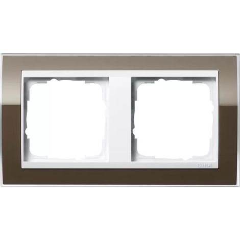 Gira Abdeckrahmen 2f Zwischenr. RW Gira Event Klar Braun 0212763 (1/2)