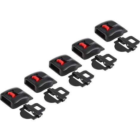 Lot de 5 clips de fixation rapide pour jugulaire de casque de moto avec boucle à dégagement rapide (1/5)