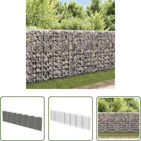 Steinkorb - Gabionenwand Verzinkter Stahl 450×30×100 cm (1/5)