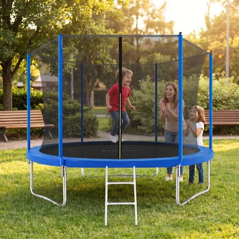 Ensemble complet de trampoline de jardin 
Tout l&39équipement comprend et est équipé d&39outils d&39assemblage pour une installation facile.
Robuste 
Le cadre du trampoline est en acier galvanisé, qui