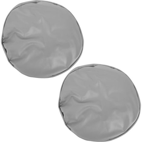 Housses Imperméables Rembourrées pour Tabourets de Bar Ronds 12-15 Pouces, Lot de 2, Gris, Protection Lavable Adaptée pour Chaise Cuisine et Bar (1/5)
