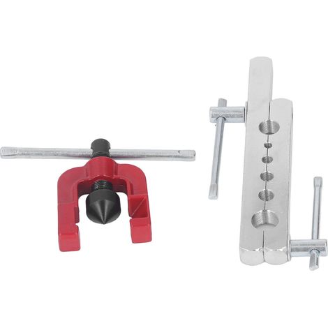 Outil d'évasement de tuyaux en cuivre avec gabarit, kit d'évasement de tuyaux en laiton et en aluminium, 3/16 po, 1/4 po, 5/16 po, 3/8 po, 1/2 po, 5/8 po. (1/5)
