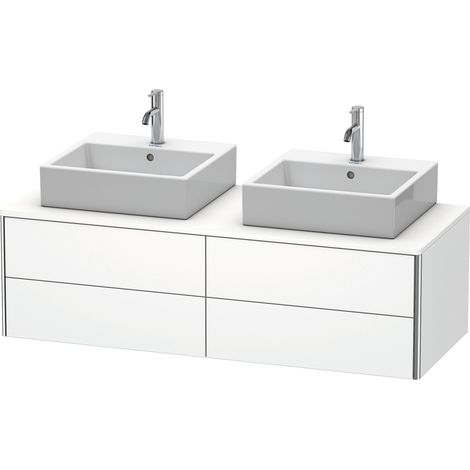 Lavabo consola Duravit XSquare, suspendido, para dos lavabos, 4