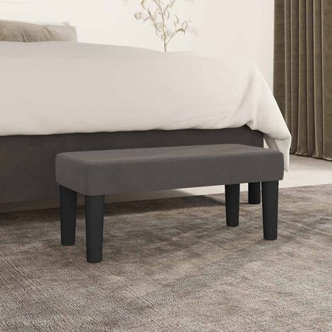 vidaXL Banc Gris foncé 70x30x30 cm Velours (1/5)