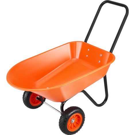 Mophorn Wheelbarrow Cart, 5 Cu. Ft. Load & 397 lbs Capacity, 2 Wheels Garden Dump Cart, Garden Wagon with Handle & 10" Wide Track Wheels, Easy Loading Utility Yard Cart & Wagons for Outdoor Lawn Yar (1/5)
