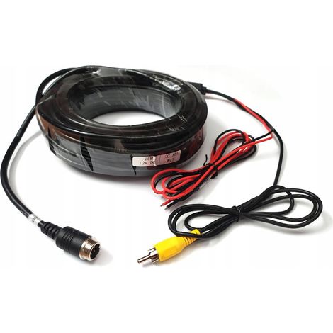 Câble de connexion moniteur caméra 4 broches / RCA de 10 m