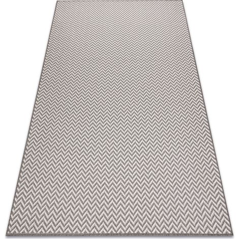 Carpet SISALO SISAL Zigzag 2901 cream / taupe beige 80x150 cm