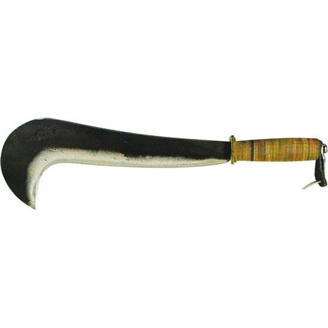 Roncola Solito con Manico in Cuoio cm. 32