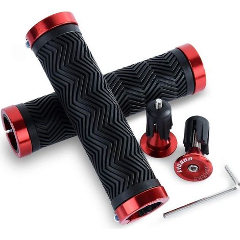Fahrradgriffe Aluminium Endkappen BMX Downhill MTB Kinder Rot (1/5)