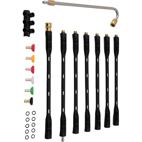 Pressure Washer Gutter Cleaner with 7 Spray Extension Rods & 6 Nozzles 4000 PSI (1/5)