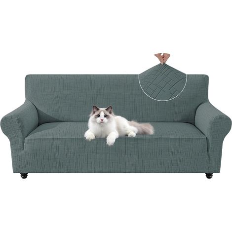 1 Housse De Canapé Extensible 2 Places, Tissu Antidérapant Polyester, Protection Griffures Animaux, Salon (1/5)