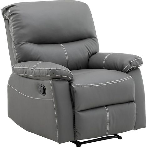 Fauteuil relax en simili gris CANBY (1/5)