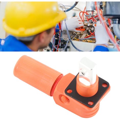 Satz mit 2 einadrigen M8 200A Energiespeicherschrankverbindern, Hochspannungs- und Hochstrom-Photovoltaik-Energiespeicherverbindern (orange). (1/5)