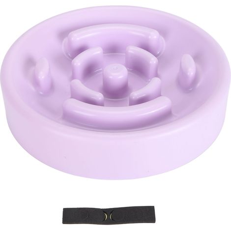 Bol pour ingestion lente pour chien, Puzzle interactif, alimentation pour animaux de compagnie, prévention de l'étouffement, plats pour chiens de taille moyenne et petite, Violet (1/5)